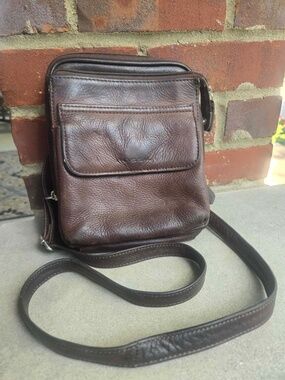 Chocolate Brown Fossil Crossbody
